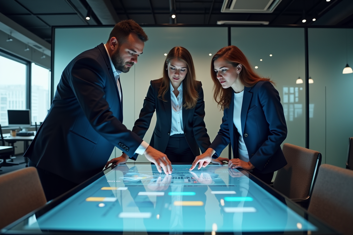 Groupe de professionnels collaborant autour d