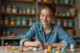 Créations colorées en pâte fimo pour loisirs créatifs