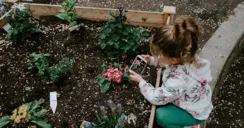 girl sitting using smartphone