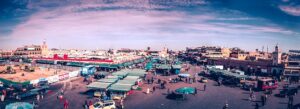 vue d'ensemble de places au Maroc à marrakech