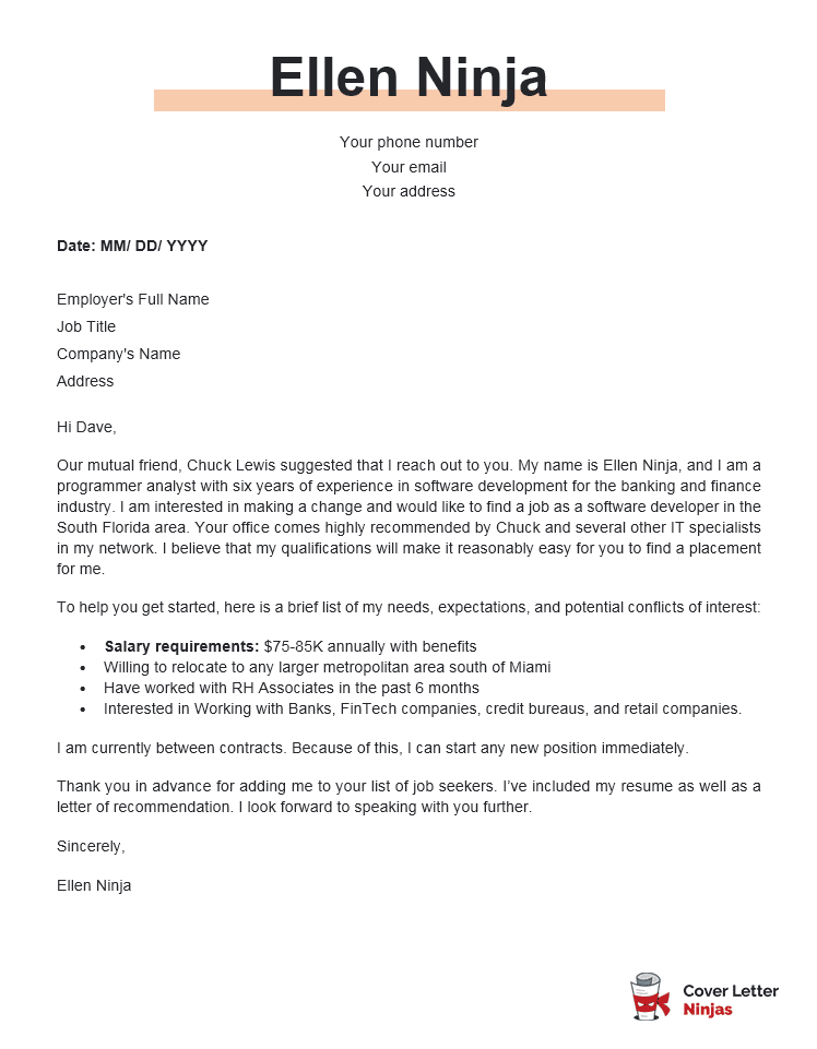 Comment faire une lettre de motivation pour une entreprise de recrutement